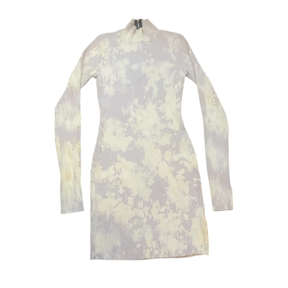 Cotton Citizen Ibiza Mock Neck Long Sleeve Tie Dye Knit Mini Dress Size M